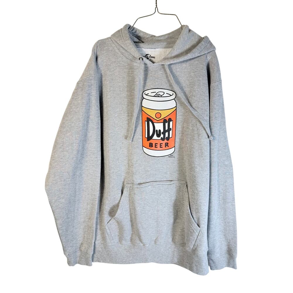 Universal Studios Simpsons Duff Beer Hoodie w/ Beer Koozie Size L